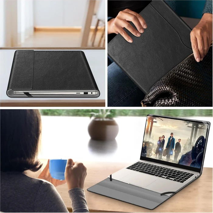 Fintie Folio Schutzhülle für 16" Samsung Galaxy Book, schwarz/grau