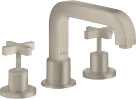 Hansgrohe Axor Citterio 3-Loch Wannenrandarmatur mit Kreuzgriffen brushed nickel