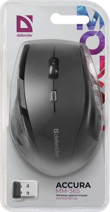 Defender Accura MM-365 Wireless Optical Mouse schwarz, USB