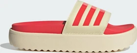 adidas Platform Adilette warm vanilla/semi lucid red (Damen)