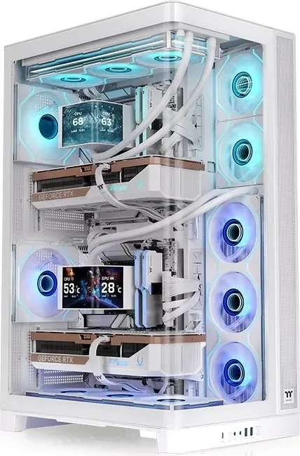 Thermaltake CAPO X Dual System Snow, Glasfenster