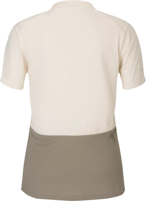 Scott Vertic Zip Trikot kurzarm cotton white/toast beige (Damen)