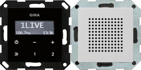 Gira System 55 Unterputz-Radio RDS inkl. Lautsprecher, grau matt