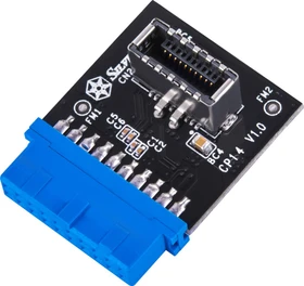 SilverStone USB 3.0 19-Pin auf USB 3.1 20-Pin Key-A Pfostenstecker intern