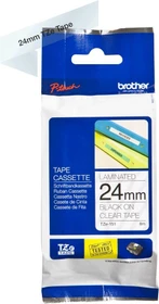 Brother TZe-151 Beschriftungsband, 24mm, schwarz/transparent