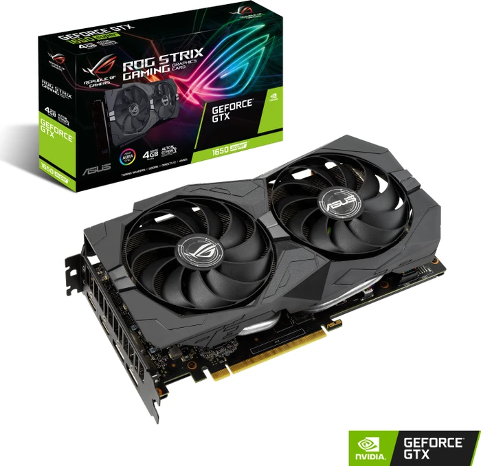 ASUS ROG Strix GeForce GTX 1650 SUPER, ROG-STRIX-GTX1650S-4G-GAMING, 4GB GDDR6, 2x HDMI, 2x DP