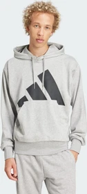 adidas Essentials Big Logo French Terry Hoodie medium grey heather/black (Herren)