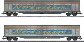 Märklin - Spur H0 Güterwagen - Schiebewandwagen-Set Transwaggon