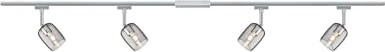 Paulmann URail Blossom Schienensystem Spot G9 Rauchglas 2.2m chrom matt, 4 Stück
