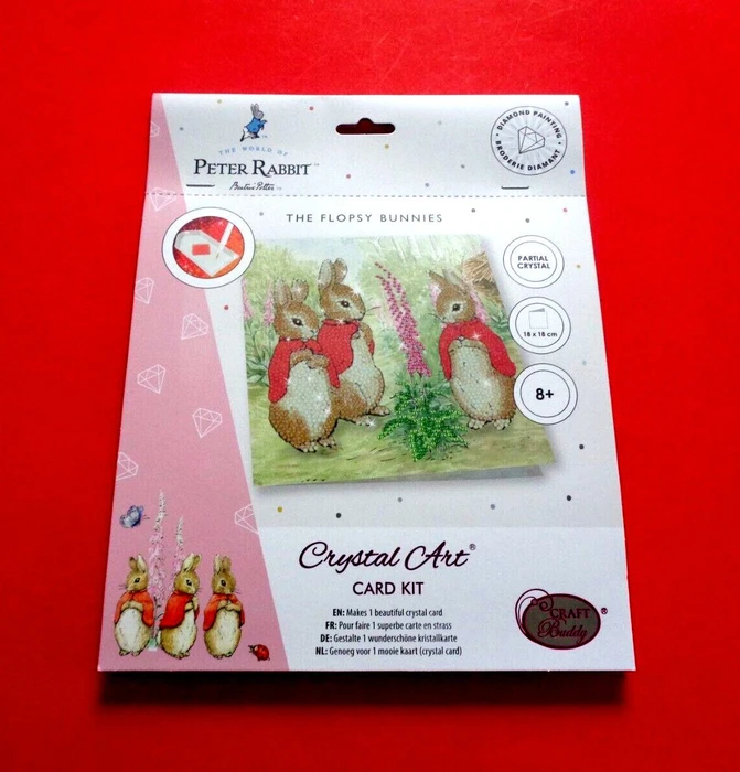 Craft Buddy Crystal Art Card Kit The Flopsy Bunnies