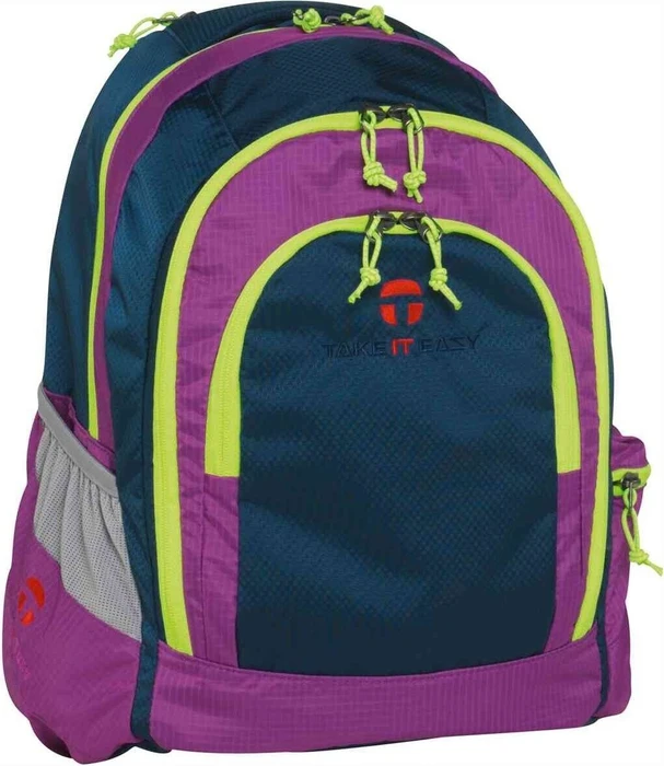 Take It Easy Berlin Light Nylon blau/violett Schulrucksack
