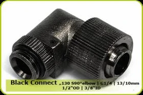 Nanoxia Black Connect 130 S90 "Elbow", Schlauchanschluss