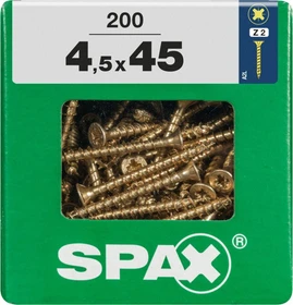 Spax YELLOX A2L 4CUT PZ2 Universalschraube, 4.5x45mm, 200 Stück