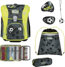 Scout Micro Exklusiv Superflash Extreme Soccer Star Schultaschen-Set, 4-tlg.