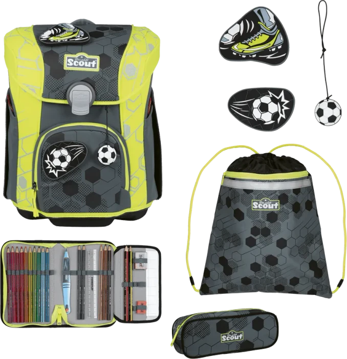 Scout Micro Exklusiv Superflash Extreme Soccer Star Schultaschen-Set, 4-tlg.