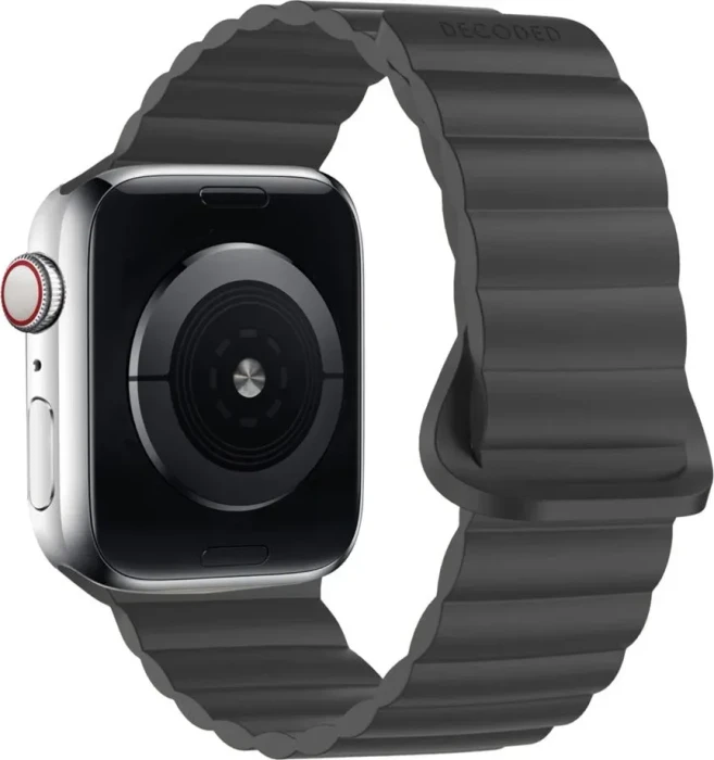 Decoded Silicone Traction Loop Band für Apple Watch 42mm graphene black