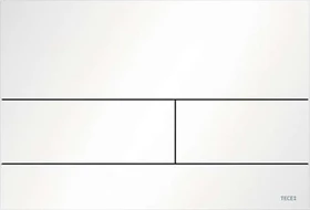 TECE TECEsquare WC-Betätigungsplatte Glas für Zweimengentechnik 220x150x11mm weiß matt