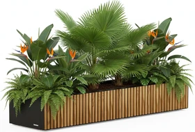 Herstera XIC Pflanzkasten 150x40cm schwarz/holz
