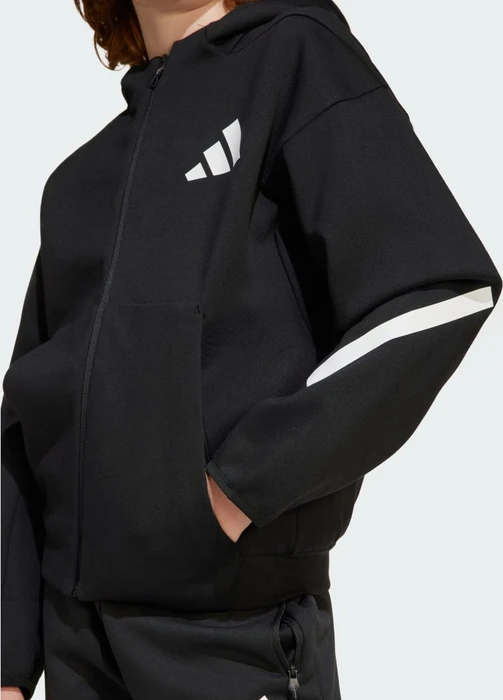 adidas Z.N.E. Zip Hoodie schwarz/weiß (Junior)