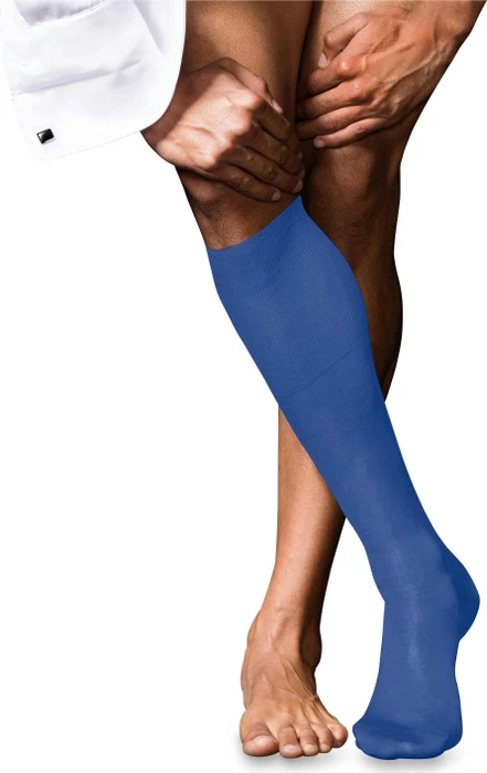Falke No. 9 Pure Fil d'Écosse Socken cobalt (Herren)
