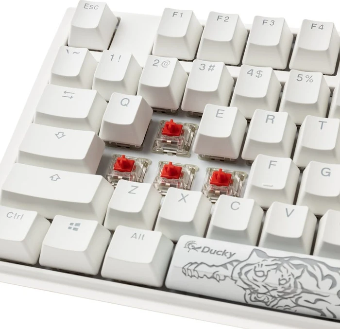 Ducky One 3 PBT, LEDs RGB, Pure White, MX RGB RED, USB, US
