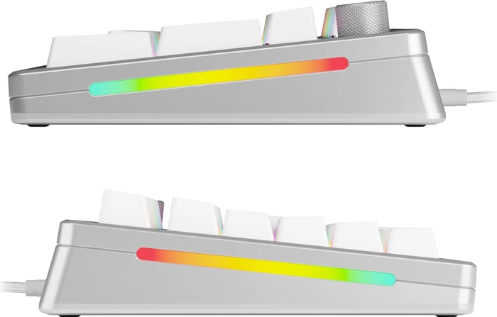 Glorious GMMK 3 Pro 100% Pre-built Gaming Keyboard, silber, LEDs RGB, Glorious Fox MX, USB, US