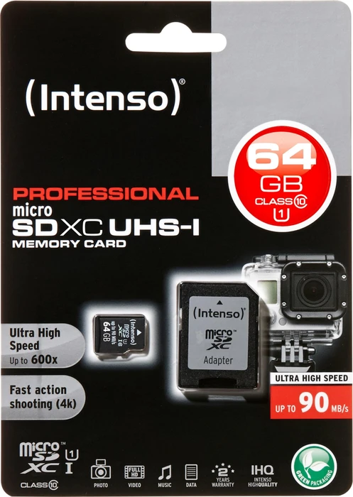 Intenso Professional R90 64GB Kit, UHS-I U1, Class 10