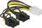 DeLOCK 6-Pin PCIe Buchse auf 2x 6/8-Pin PCIe Stecker, gelb/schwarz, Adapterkabel, 15cm Vorschaubild