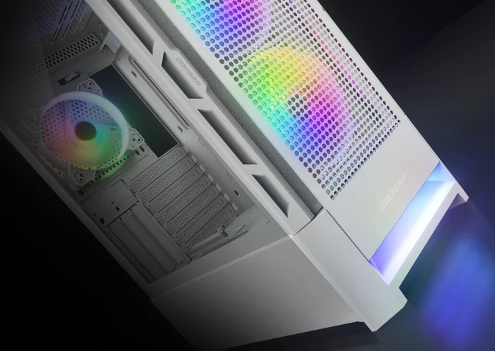 Cougar Airface RGB White, weiß, Glasfenster