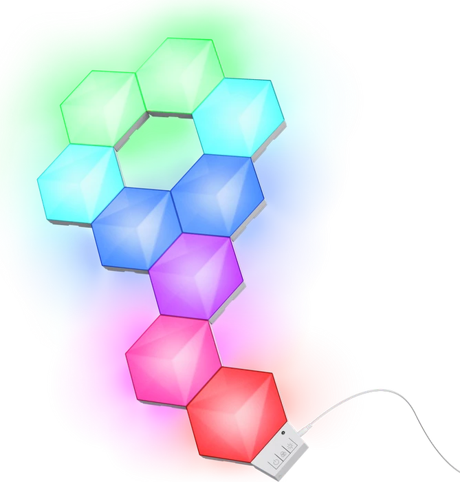 Trust GXT 902 VYBZ Hexagon RGB Panel, 9 Stück (25421)