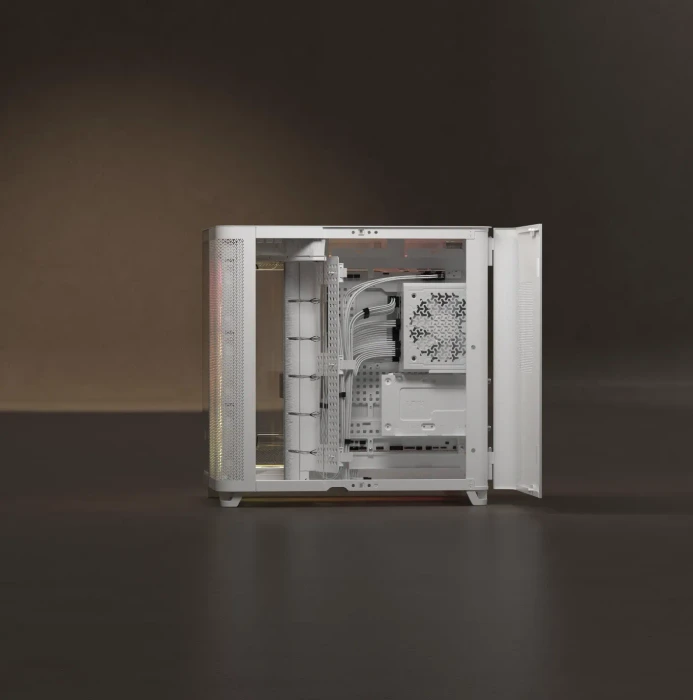 Corsair Air 5400 RS-R ARGB White, weiß, Glasfenster