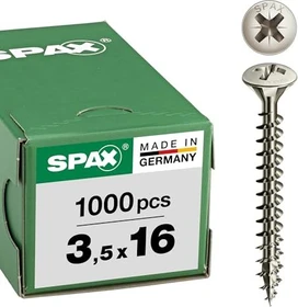 Spax vernickelt 4CUT PZ2 Universalschraube, 3.5x16mm, 1000 Stück