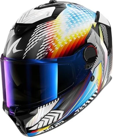 Shark Spartan GT Pro Carbon Sthyr weiß/blau/rot