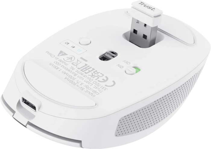 Trust Ozaa Compact Wireless Mouse weiß, USB/Bluetooth