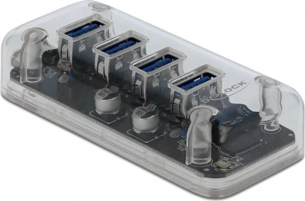 DeLOCK USB-Hub, 4x USB-A 3.0, USB 3.0 Micro-B [Buchse]