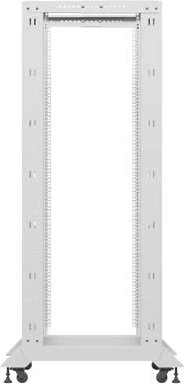 Lanberg Open Rack Series 19" Open Frame Rack 32HE, 4-Pfosten, mit Rollen, Flat Pack, tiefenverstellbar, 430-590mm, RAL 7035, 800mm tief
