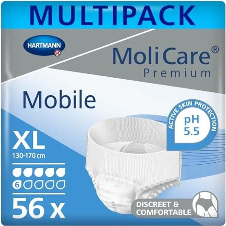 Hartmann MoliCare Premium Mobile 6 Tropfen Schutzhose Größe XL, 56 Stück