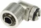 Aquatuning HF Schlauchanschluss, 90°, G1/4" AG auf 16/10mm drehbar, silber vernickelt Vorschaubild