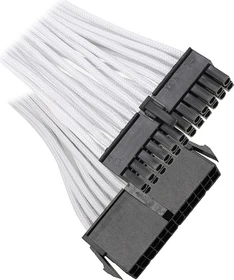 BitFenix Alchemy 24-Pin ATX Verlängerung 30cm, sleeved weiß/schwarz (BFA-MSC-24ATX30WK-RP)