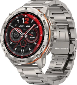 Kospet Tank T3 Ultra 2 mit Silkon- und Gliederarmband silber
