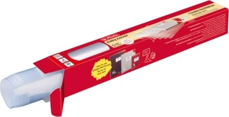 Herlitz easy cover Buchumschlag mit Namensetiketten, transparent, 5 Stück