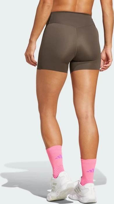 adidas Optime 4-Inch Raw-Cut-Hem Hose lang shadow olive (Damen)