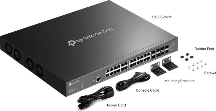 TP-Link Omada SX300 Rackmount 10G Managed Switch, 24x RJ-45, 8x SFP+, 770W PoE++