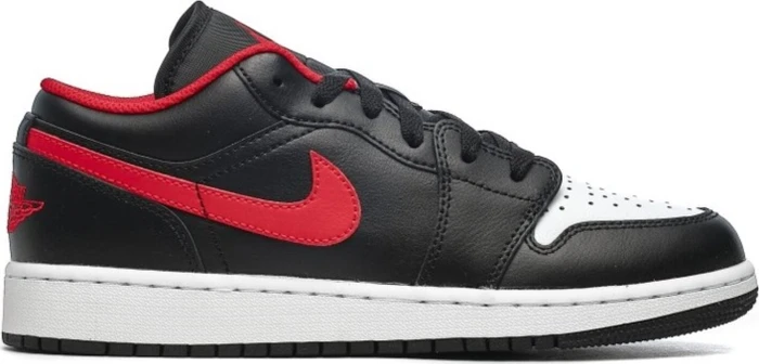 Nike Air Jordan 1 Low black/fire red/white (Herren) (553560-063)