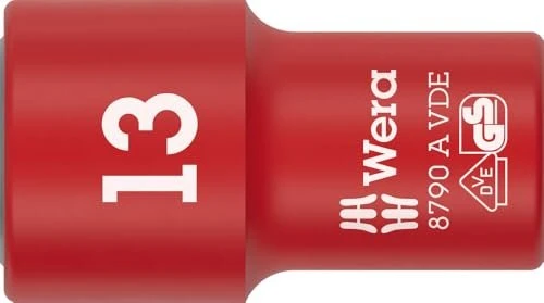 Wera 8790 A VDE Zyklop Außensechskant Steckschlüssel 1/4", 13x41mm