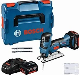 Bosch Professional GST 18V-Li S Akku-Pendelhubstichsäge inkl. L-Boxx + 2 Akkus 5.0Ah + Zubehör