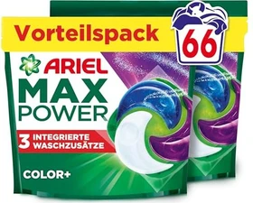 Ariel Color+ MaxPower Pods Waschmittel, 66 Stück