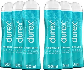 Durex Play Prickelnd Gleitgel, 300ml (6x 50ml)