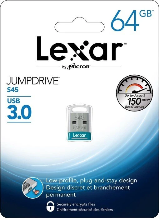 Lexar JumpDrive S45 64GB, USB-A, USB 3.2 Gen 1×1