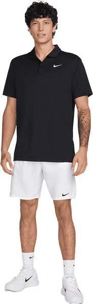 Nike Court Dri-FIT Tennis Funktionsshirt kurzarm schwarz/weiß (Herren)